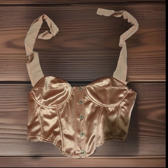 Sexy Black Magnetic Hook & Eye Design Asymmetrical Bustier Corset Crop Camisole - Picture 14 of 17